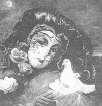 La femme aux pigeons, huile de Olivier Boseret, (Grand prix international - mdaille de vermeil 1996). Photo de la couverture du bulletin N 94 aot 1996