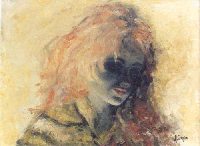 Huile de Alphonse Crpin "Belle". (40 x 30 cm)