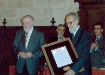 Le Recteur de l’Université de Valladolid et Hipólito Perez Calvo